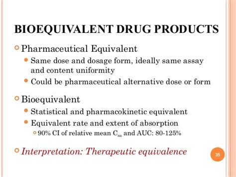 are generic drugs bioequivalent